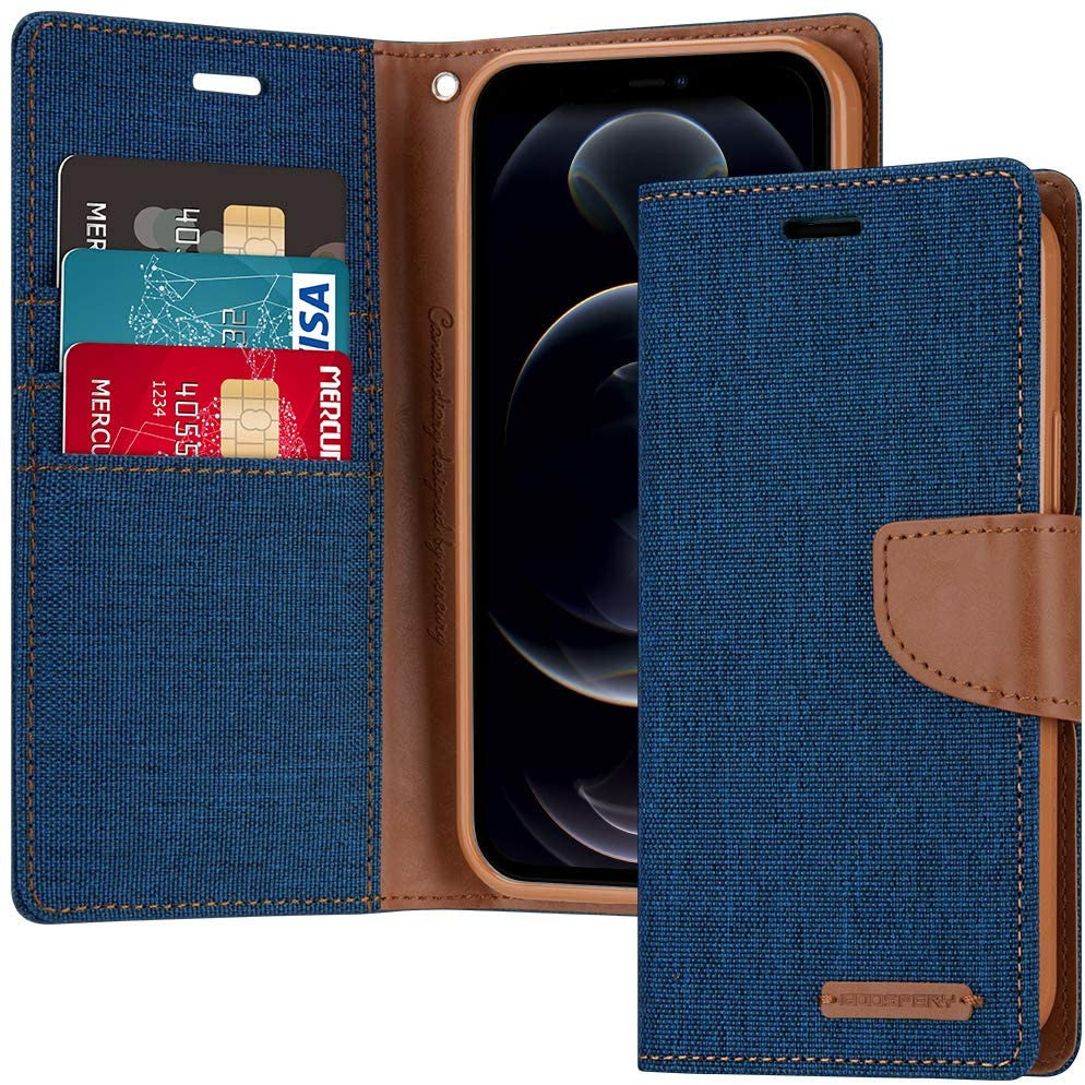 Goosprey Canvas Diary for iPhone 15 (Blue)