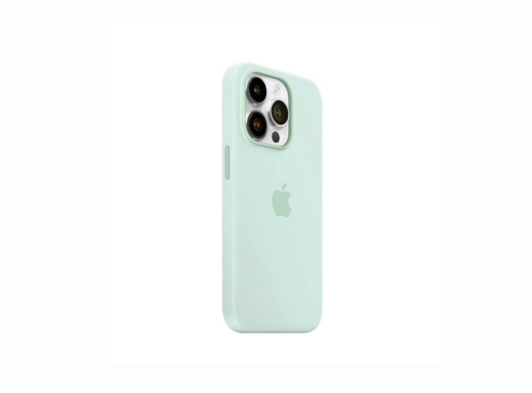 CASE SILICONA PARA IPHONE 15 PRO MAX - CELESTE CLARO