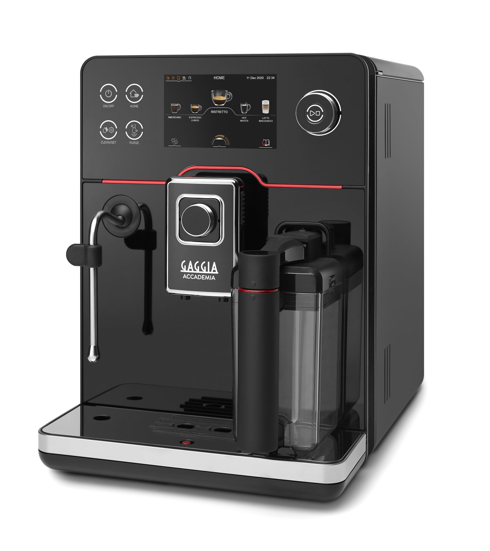 Gaggia New Accademia Glass + Milk Carafe (Black)
