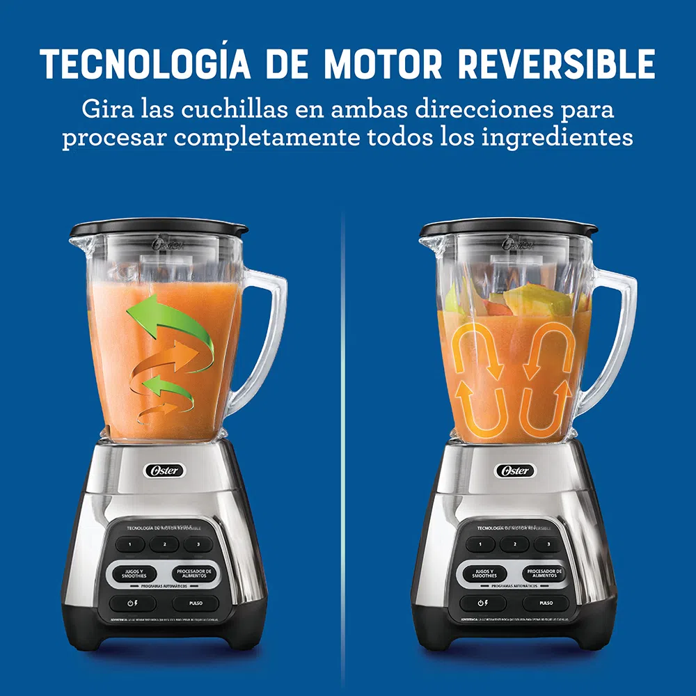 LICUADORA CON TECNOLOGÍA REVERSIBLE 1.5 LTS OSTER BLSTPYG1311NBG ACERO