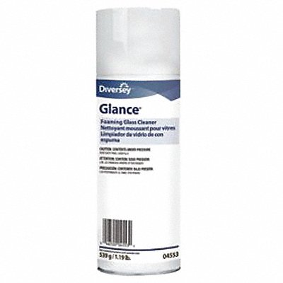 Glass Cleaner 19 oz Aerosol Can Unscented Foam Ready to Use 12 PK