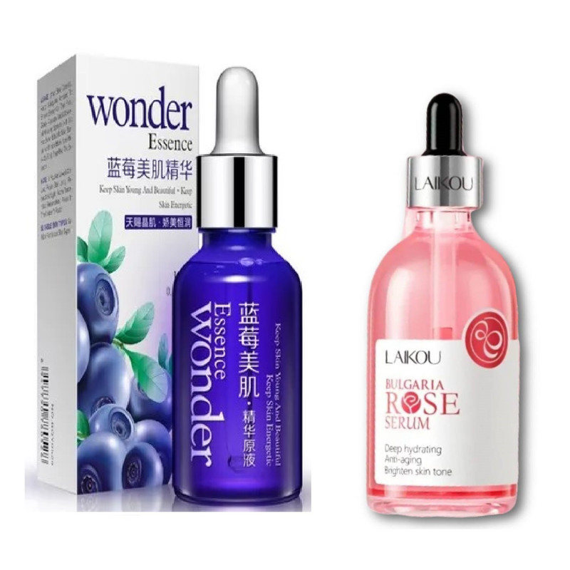 SERUM BLUEBERRY - BIOAQUA + SERUM BULGARI ROSE - LAIKOU