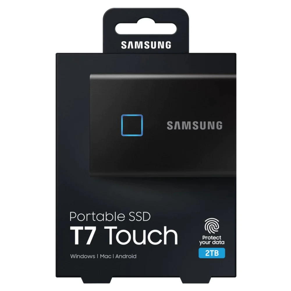 ALMACENAMIENTO EXTERNO PORTÁTIL SAMSUNG T7 TOUCH SSD DE 2TB USB-C 3.2 BLACK