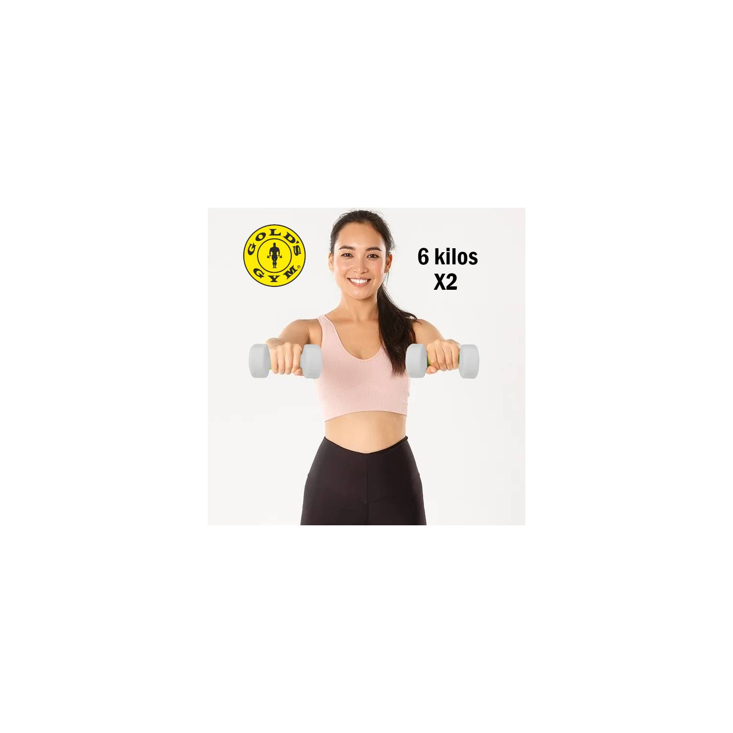 MANCUERNA DE NEOPRENO 6 KG PAR X2 FITNESS