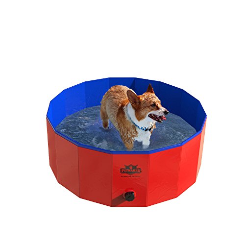 PISCINA PORTÁTIL PARA PERROS PETMAKER DE 30.5' DE DIÁMETRO PLEGABLE CON BOLSA DE TRANSPORTE - PISCINA PEQUEÑA