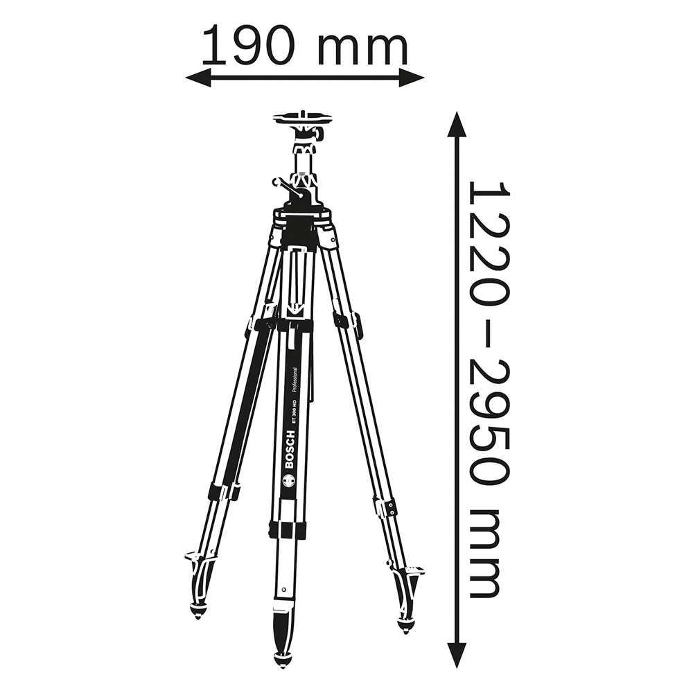 TRÍPODE BOSCH BT 300 HD ALTURA DE TRABAJO 122-295CM