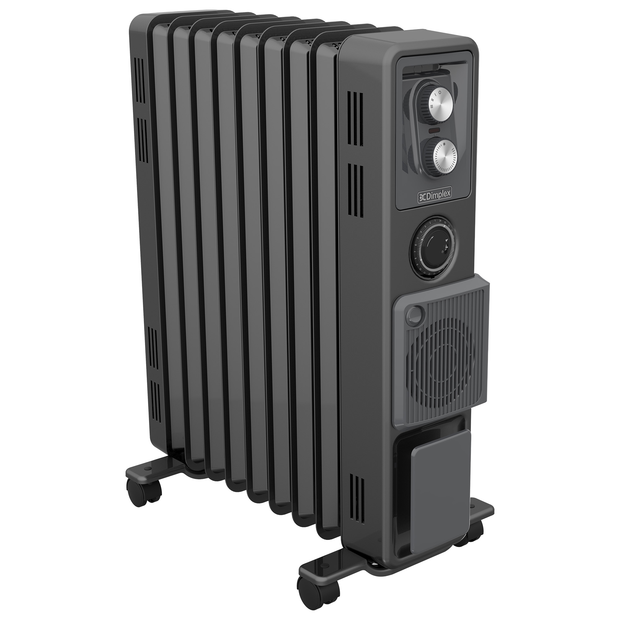 Dimplex Oil Free 2.4kW Column Heater with Turbo Fan and Timer (Black)