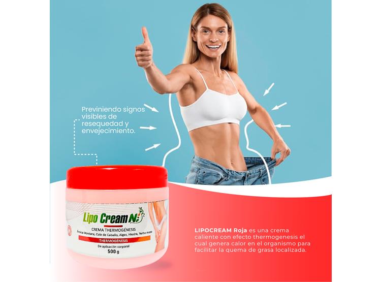 12 CREMA THERMOGÉNESIS TAPA ROJA - LIPO CREAM NI