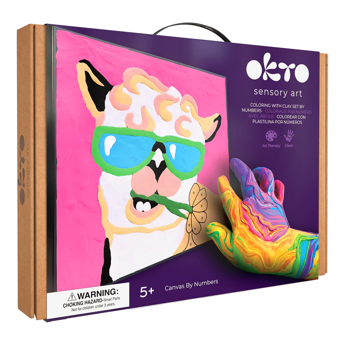 Okto Coloring with Clay Set by Numbers 29x29cm - Llama