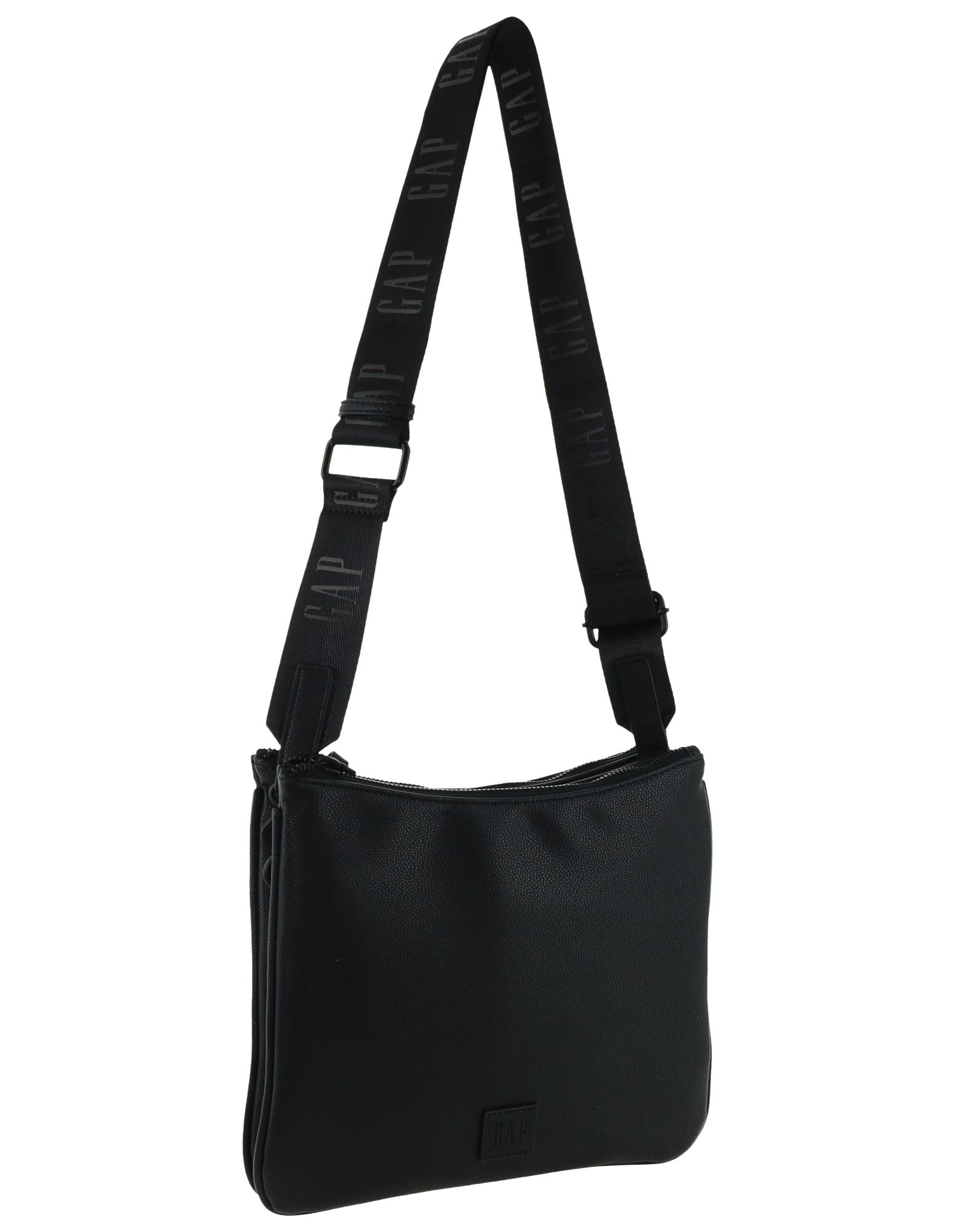 GAP Women's Vegan Leather Classy Shoulder Crossbody Bag w/ Zipped Pocket Black