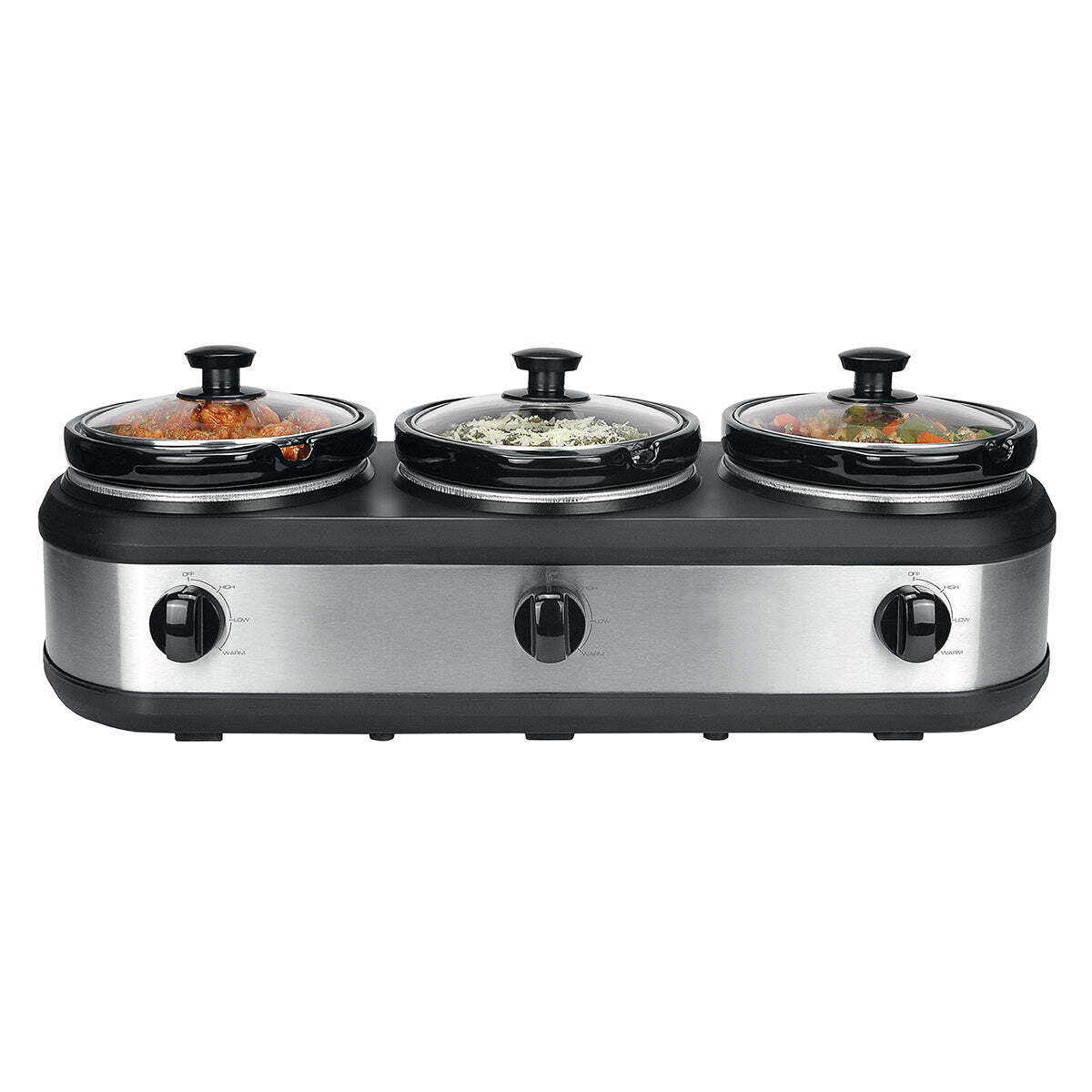 Healthy Choice 3-Pot 2.5L Slow Cooker 405W with 3 Settings