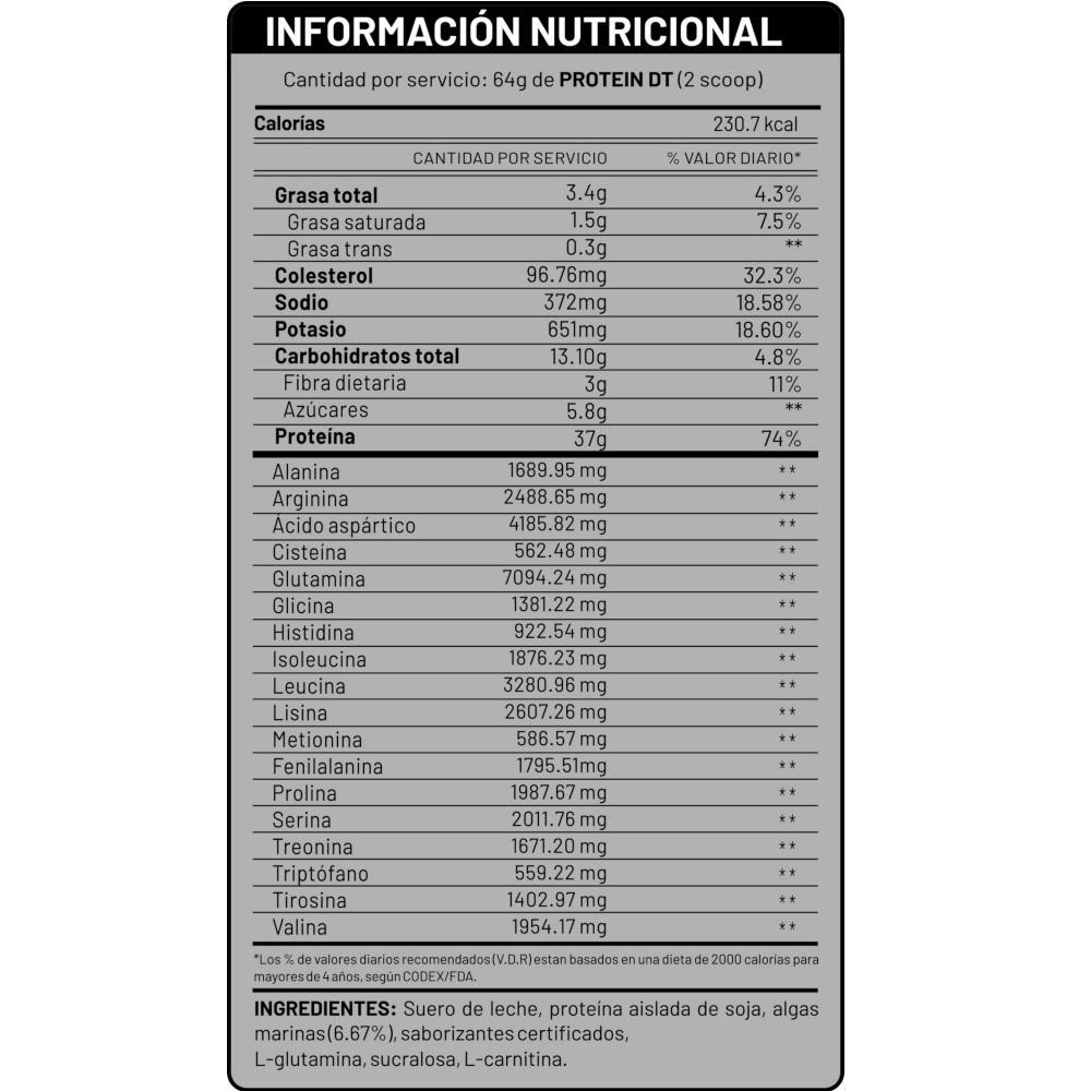 PROTEÍNA PROTEIN DT 1.5KG VAINILLA