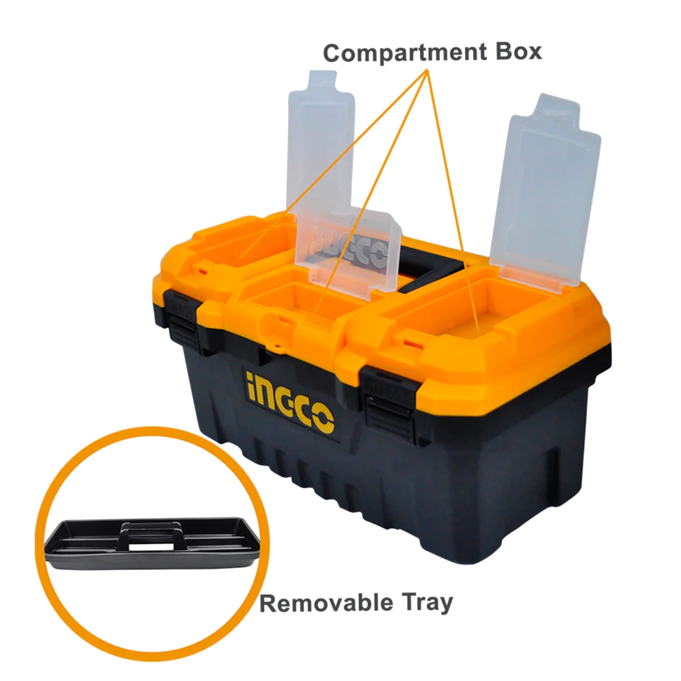 JUEGO DE 3 CAJAS DE HERRAMIENTAS 14' 17' 20' INGCO