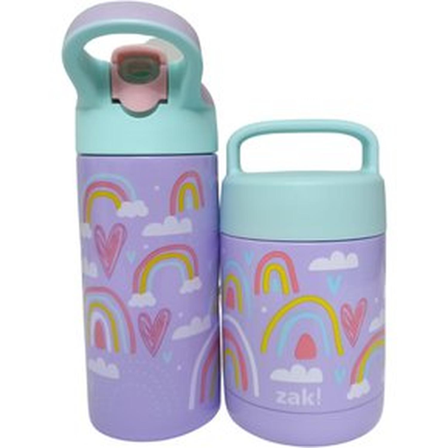 PACK X 3 LONCHERA ZAK! DESIGNS KIDS ACERO INOXIDABLE - MORADO ARCOÍRIS