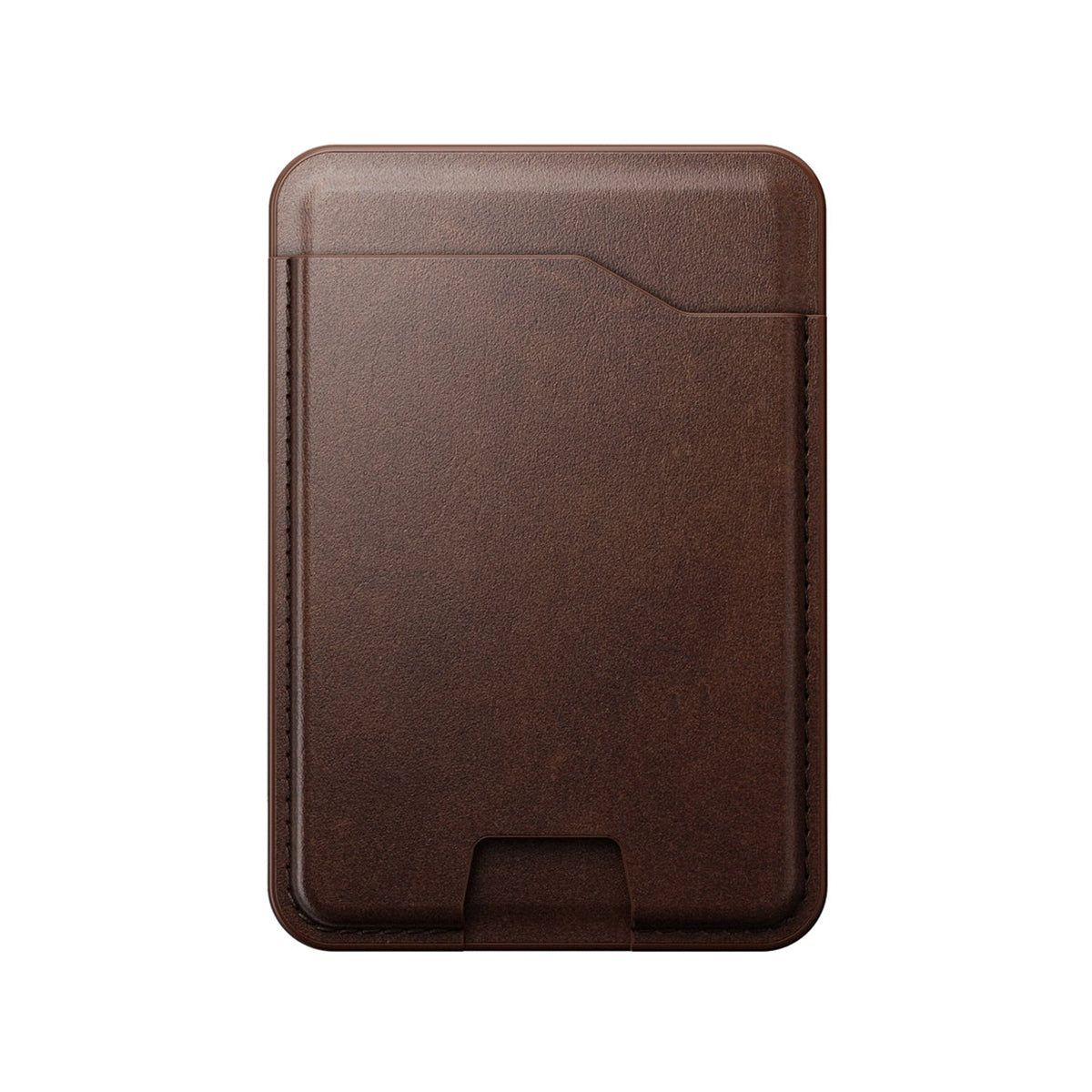 NOMAD Brown Horween Leather Mag Wallet with Find My Tracking - Brown
