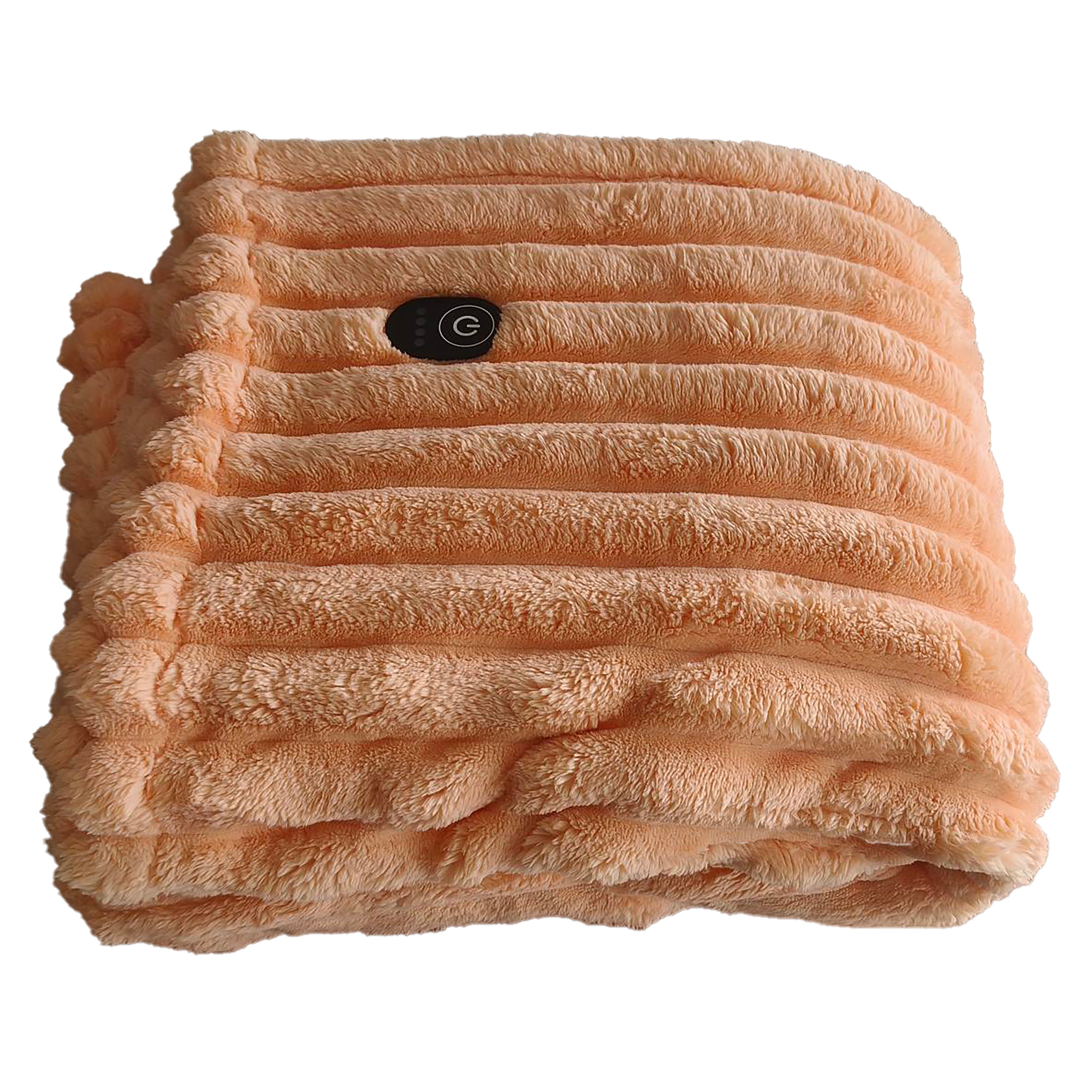 ELLE Heated Throw Blanket (Apricot Wash)