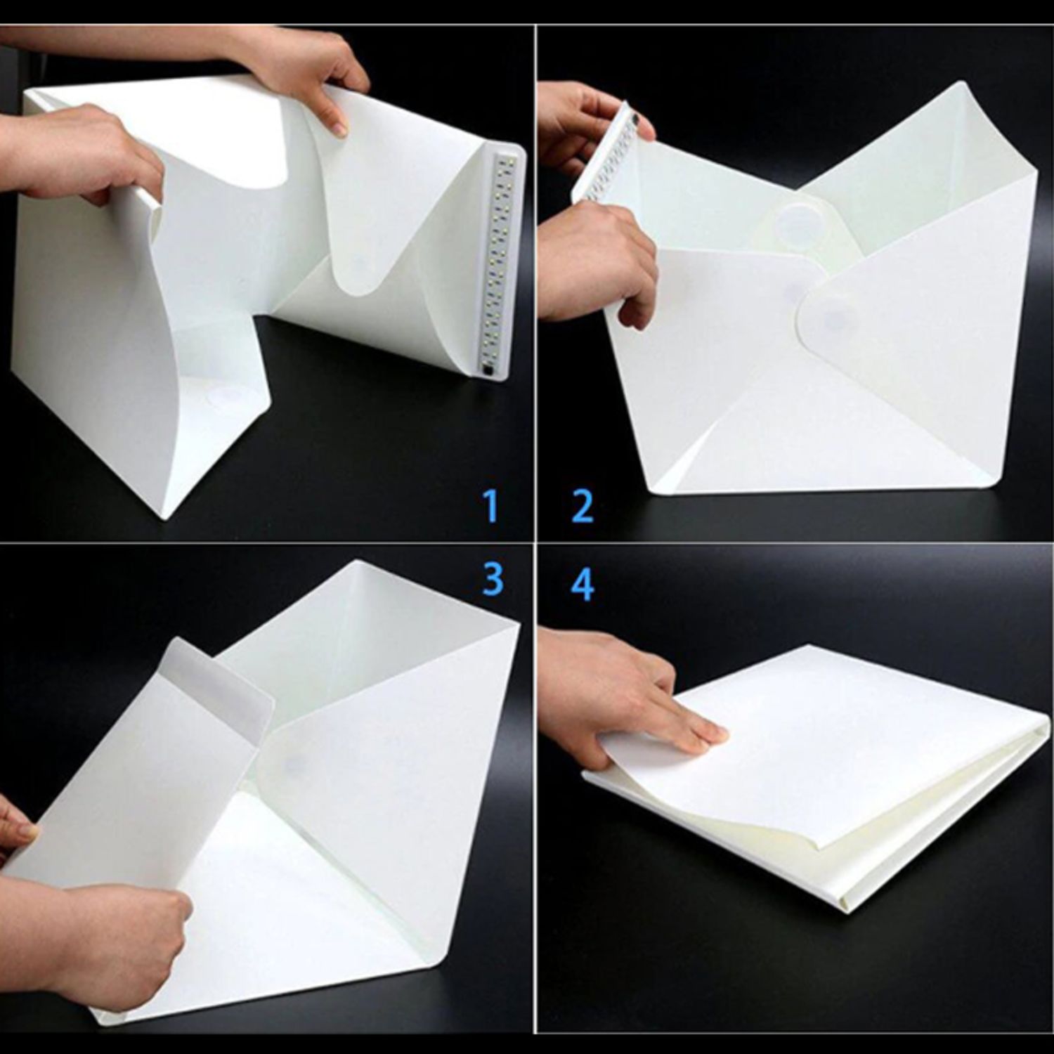 ESTUDIO FOTOGRAFICO MOD2 PORTATIL CON DOBLE TIRA LED