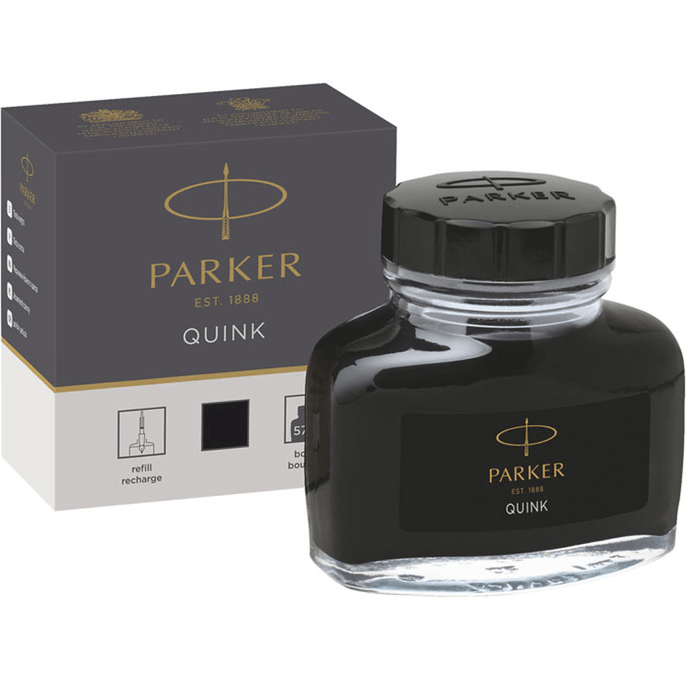 Parker Quink Ink Bottle Refill Fountain Pens (Black)