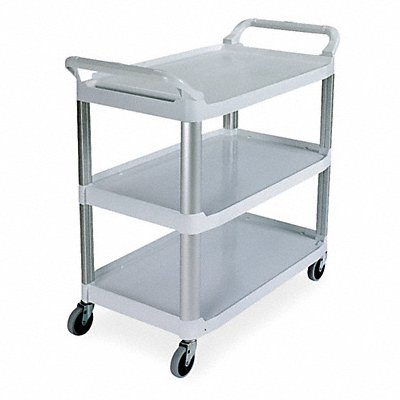 High Density Polyethylene Raised Handle Utility Cart 300 lb Load Capacity Number of Shelves 3