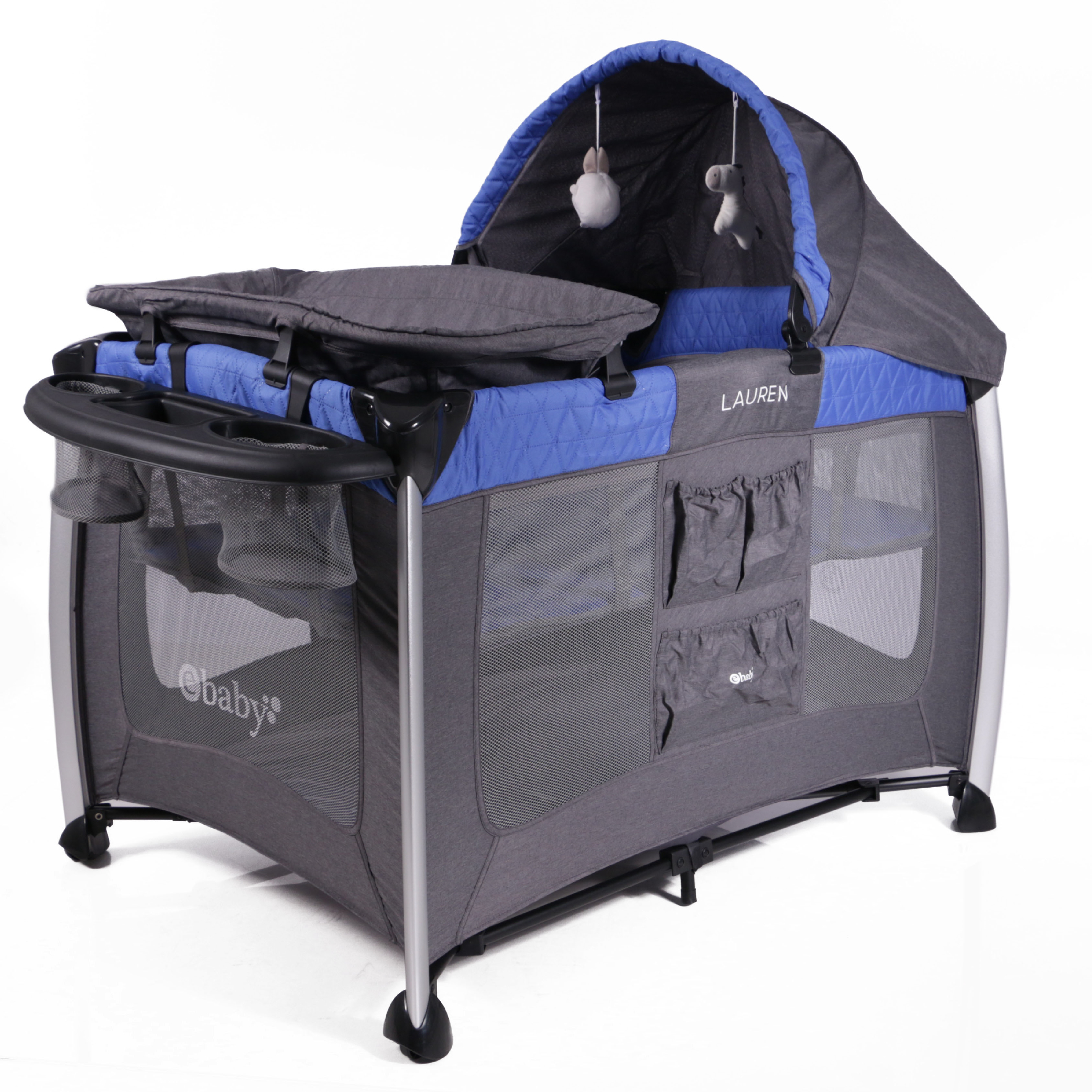 EBABY CUNA CORRAL LAUREN AZUL