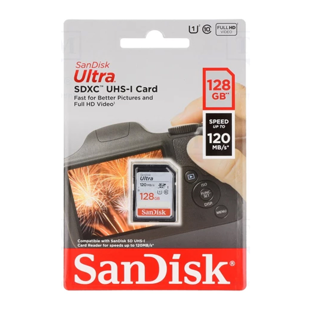 Ripley SANDISK MEMORIA SD ULTRA SDXC 128GB UHSI CLASE10 U1 120MBS