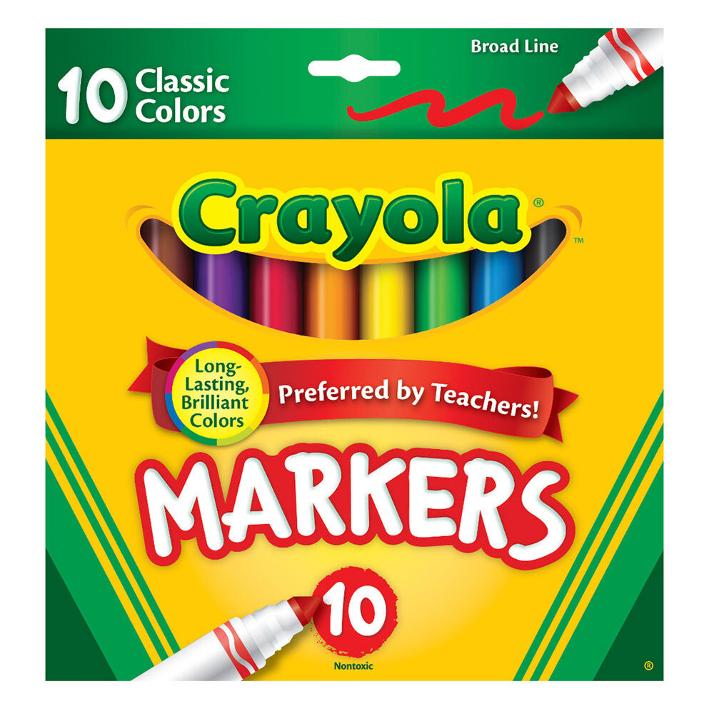 Crayola Classic Broadline Markers [10-Pieces]