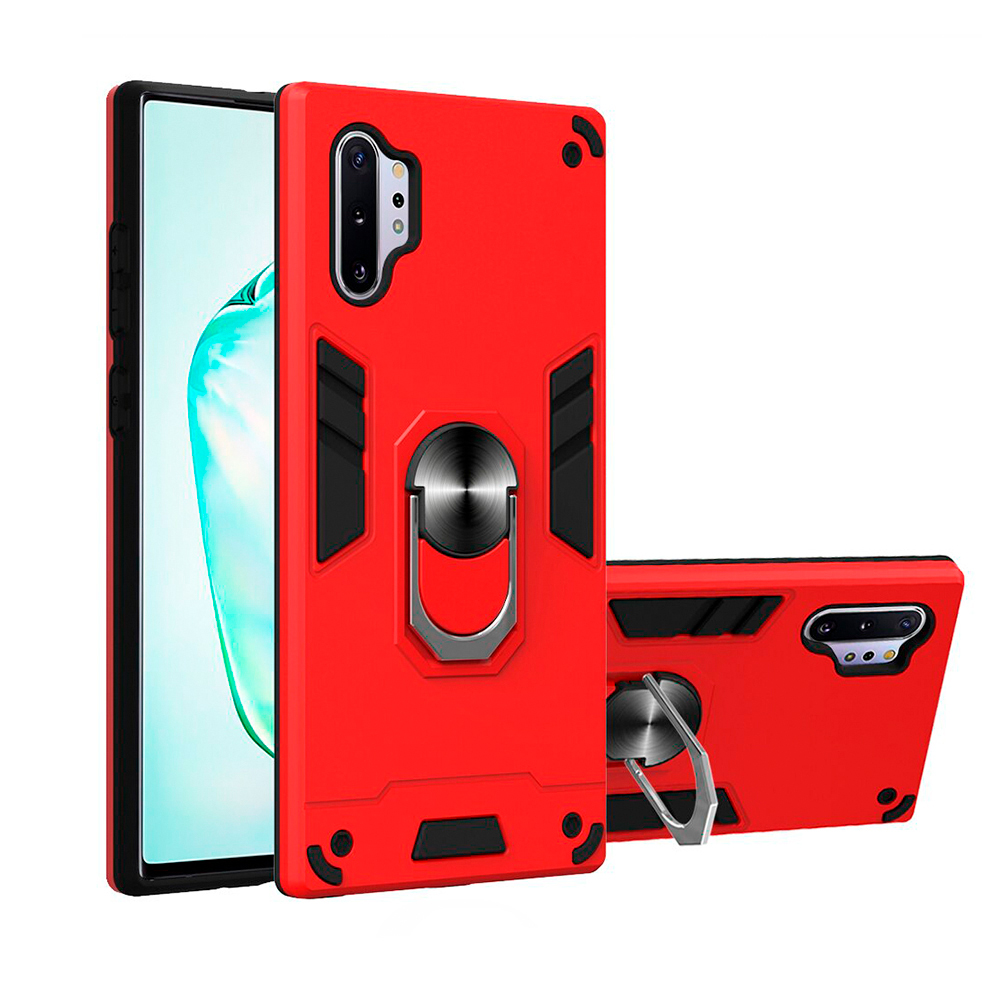 FUNDA DE SAMSUNG A14 5G CON ANILLO METÁLICO ANTISHOCK ROJO RESISTENTE