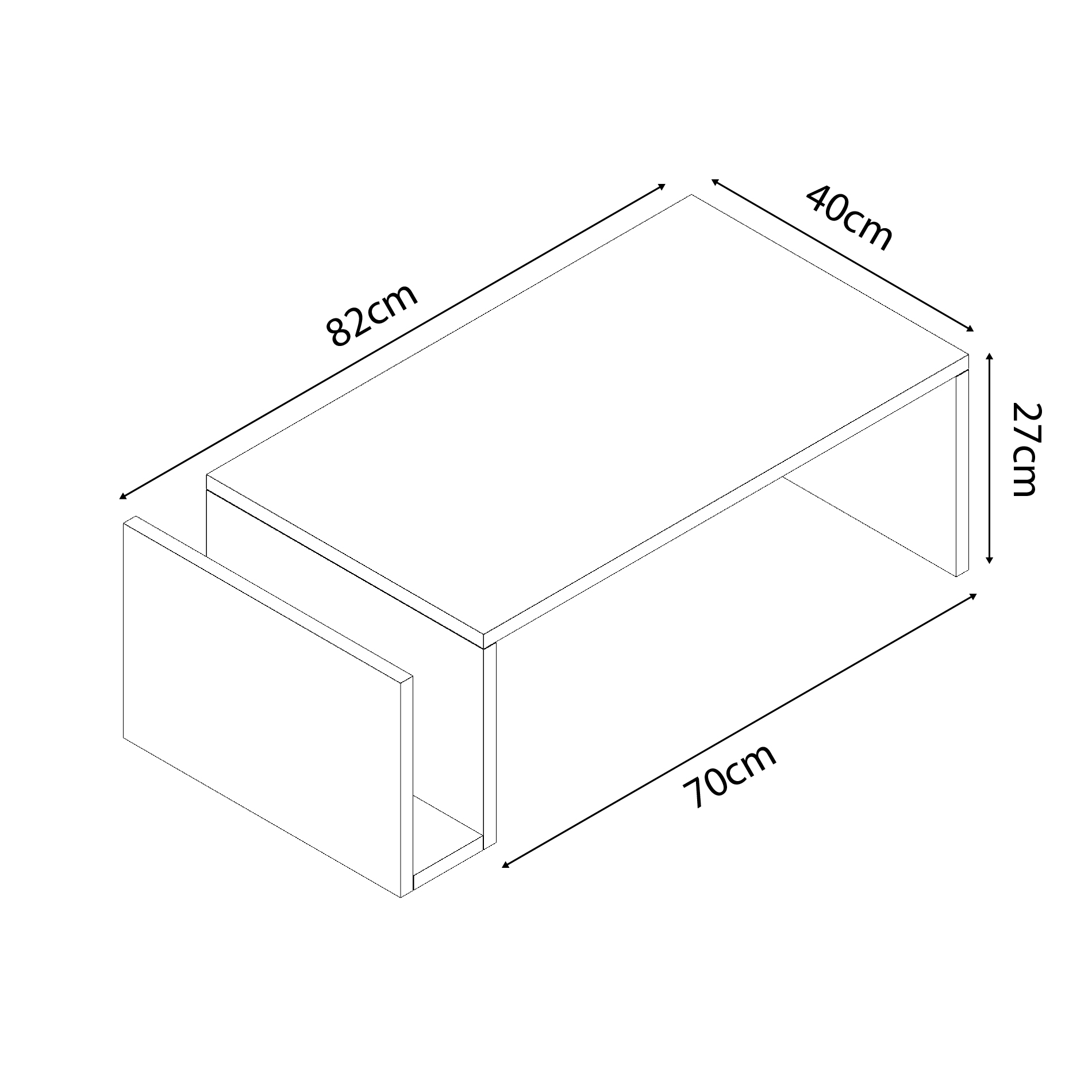 MESA DE CENTRO IPE MOVENDA BLANCO