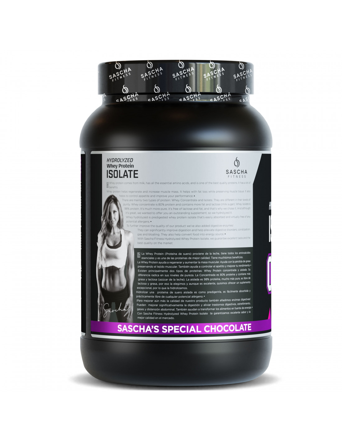 HYDROLYZED WHEY PROTEINA ISOLATE, SASCHA FITNESS 100% CHOCOLATE