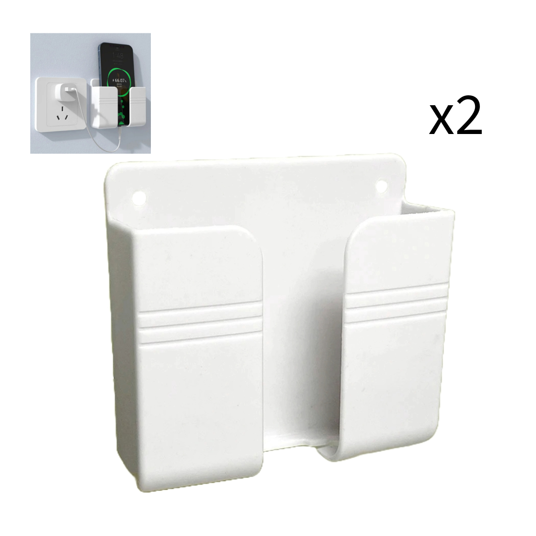 COLGADOR X2 ADHESIVO PARA COLGAR CELULAR BLANCO