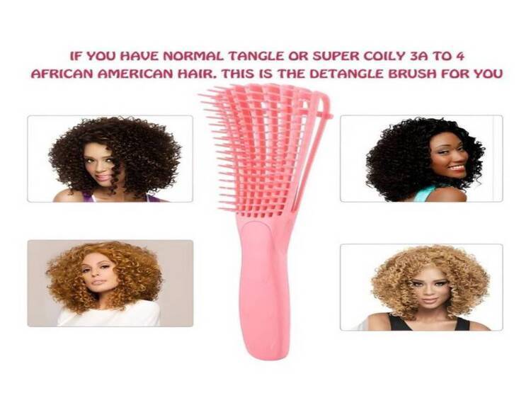 PEINE CEPILLO FLEXIBLE DESENREDANTE PARA CABELLO RIZOS AFRO