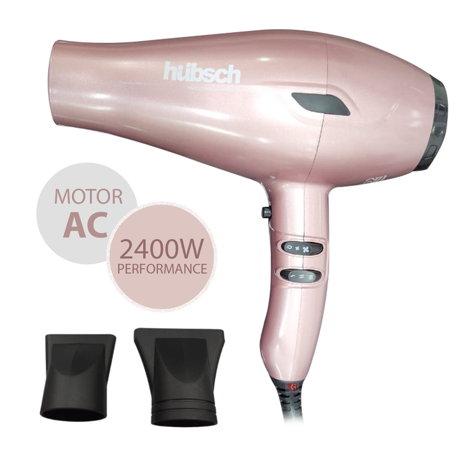 HUBSCH SECADOR DE CABELLO AC 2400W ROSA