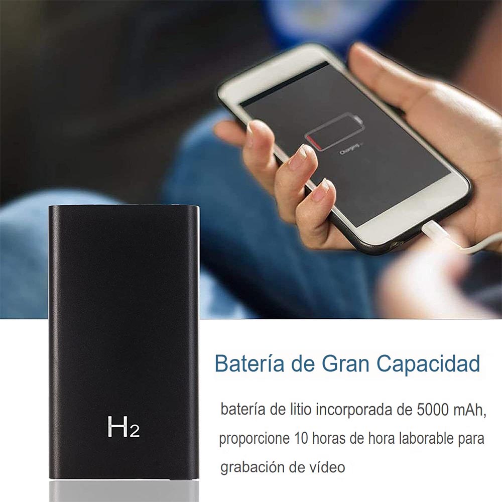 BATERÍA PORTÁTIL CÁMARA ESPÍA POWER BANK DE 5000 MAH, HD 1080P INFRARROJO VIDEO FOTOS H2