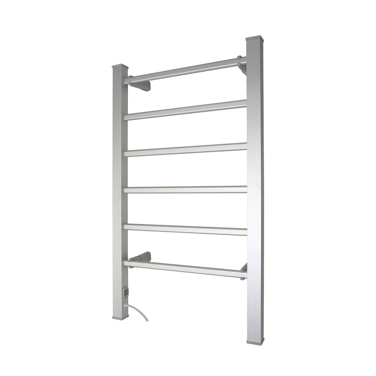 Pronti 100W Electric Heated Wall Mounted Towel Rack (Silver)