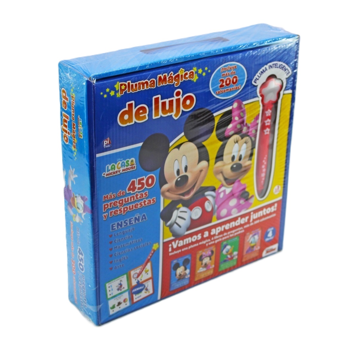 PLUMA MAGICA DE LUJO CON STICKERS MINNIE Y MICKEY