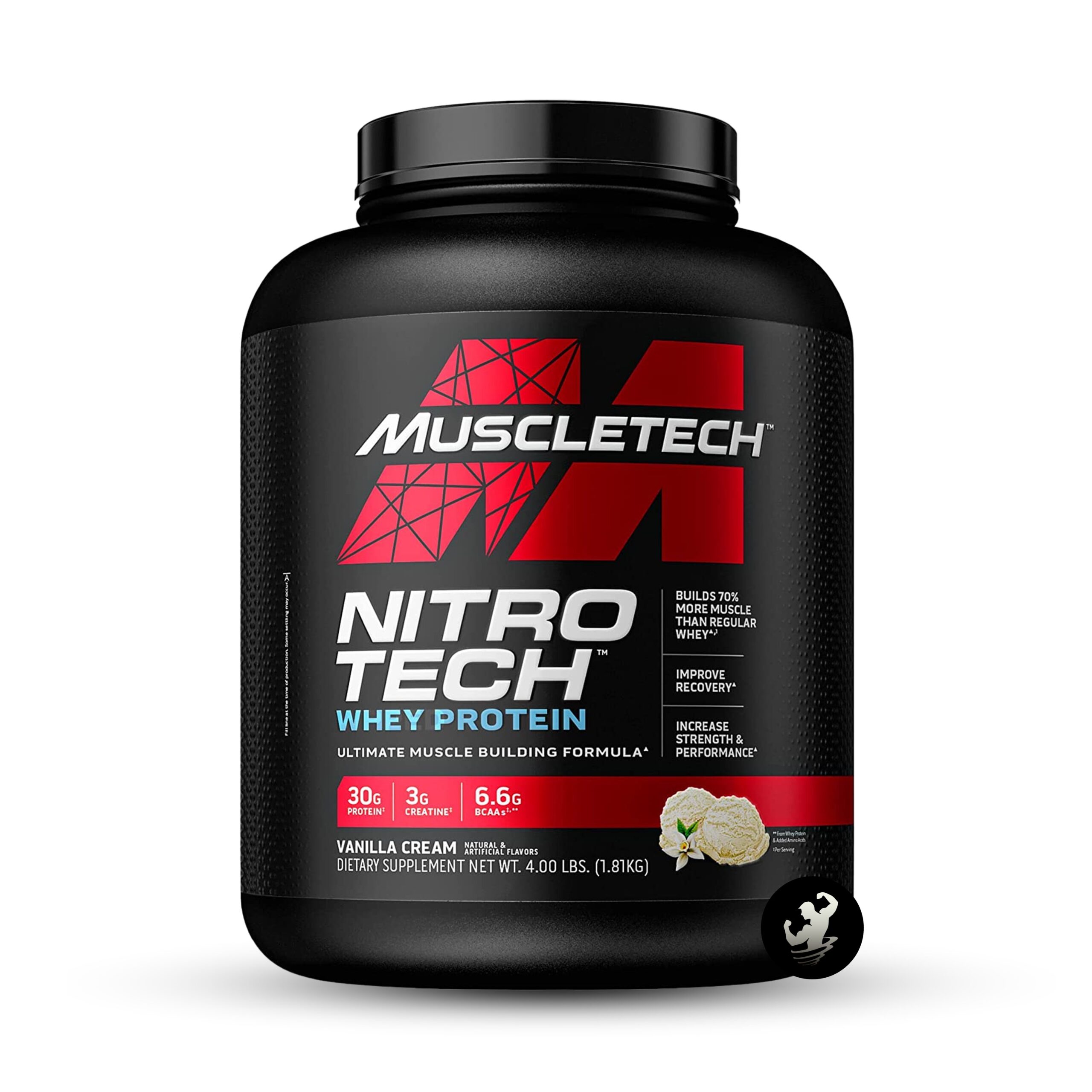 NITROTECH WHEY PROTEIN | 4 LB - VANILLA CREAM