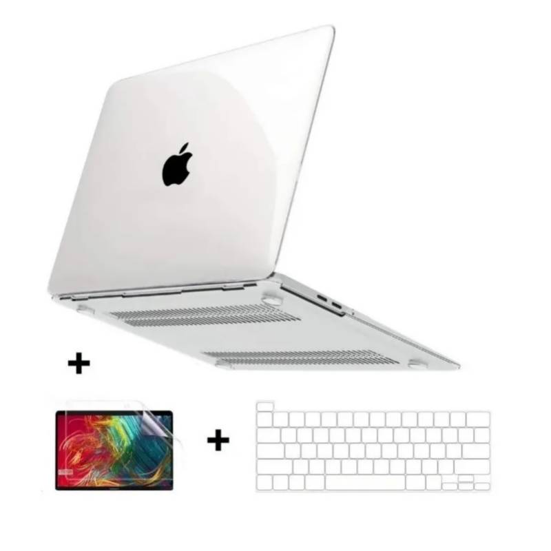 COMBO CASE + MICA + COBERTOR TECLADO PARA MACBOOK PRO 13 M1 M2