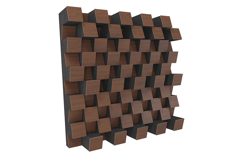 Elite Sound Acoustics 120mm Diffuser Panel Foam Laminate (Nut)