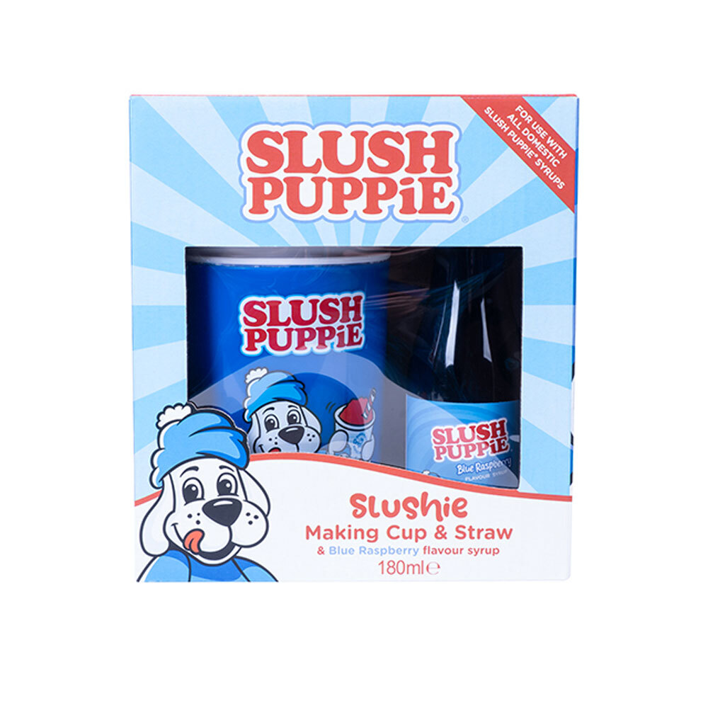 Slush Puppie Making Cup and Blue Raspberry Syrup Set