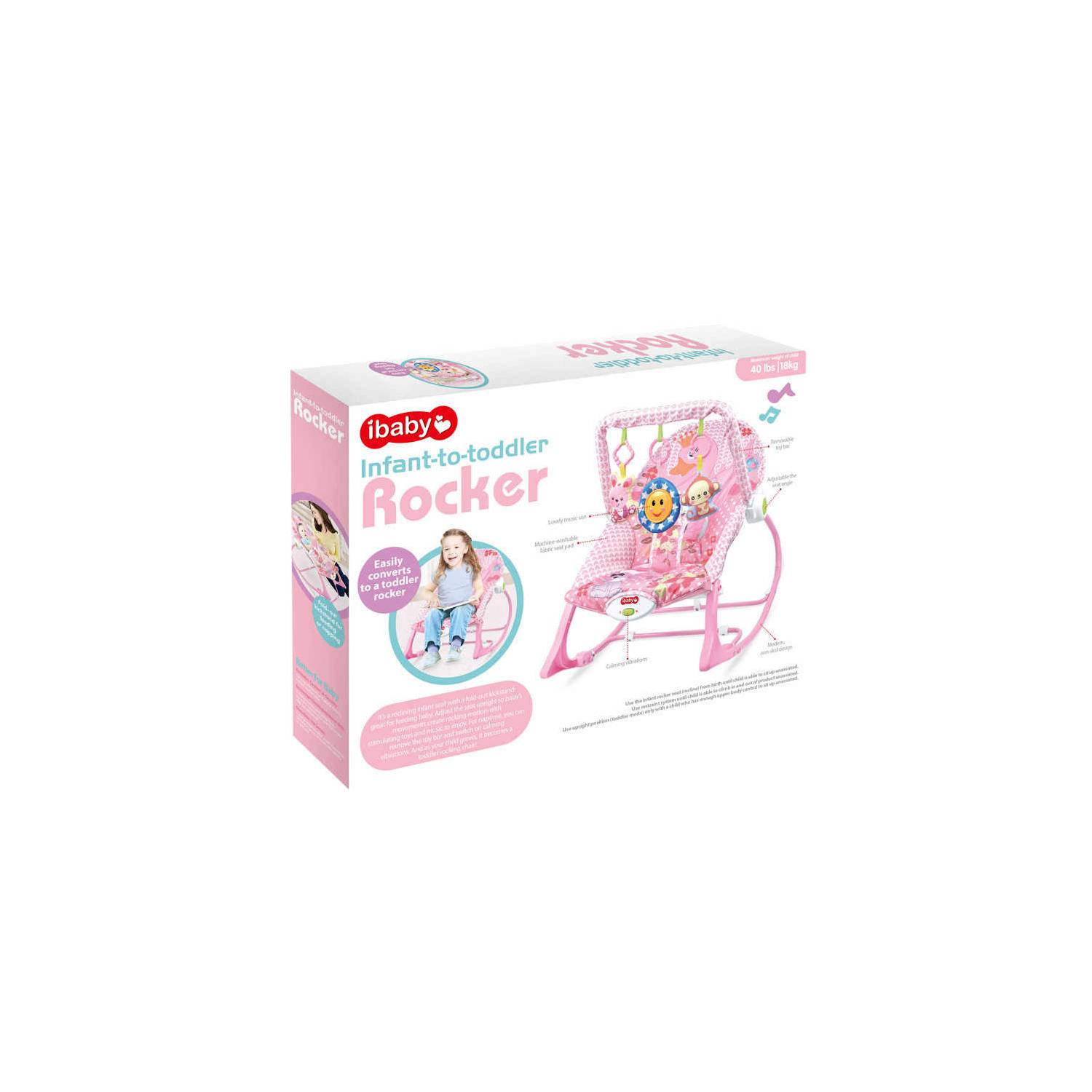 TIIBABY MECEDORA VIBRADORA MUSICAL- ROSADO - 1