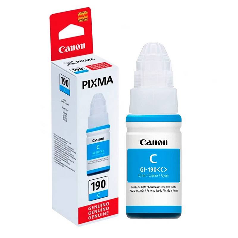 BOTELLA DE TINTA CANON GI-190C CIAN