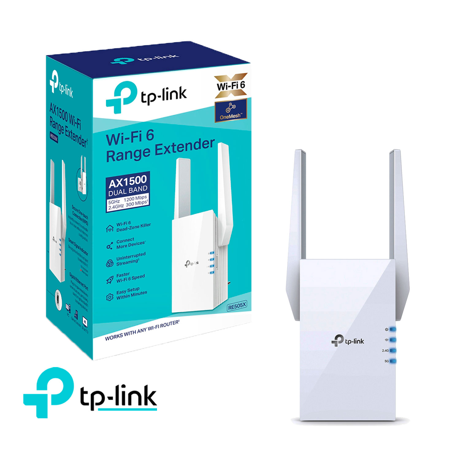 TP-LINK - RE505X MESH WIFI 6 EXTENSOR 5 GHZ 2,4 GHZ AX1500