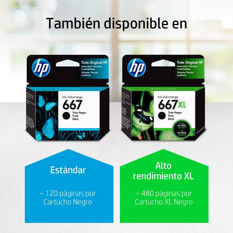 CARTUCHO DE TINTA HP 667 NEGRO (3YM79AL) ORIGINAL