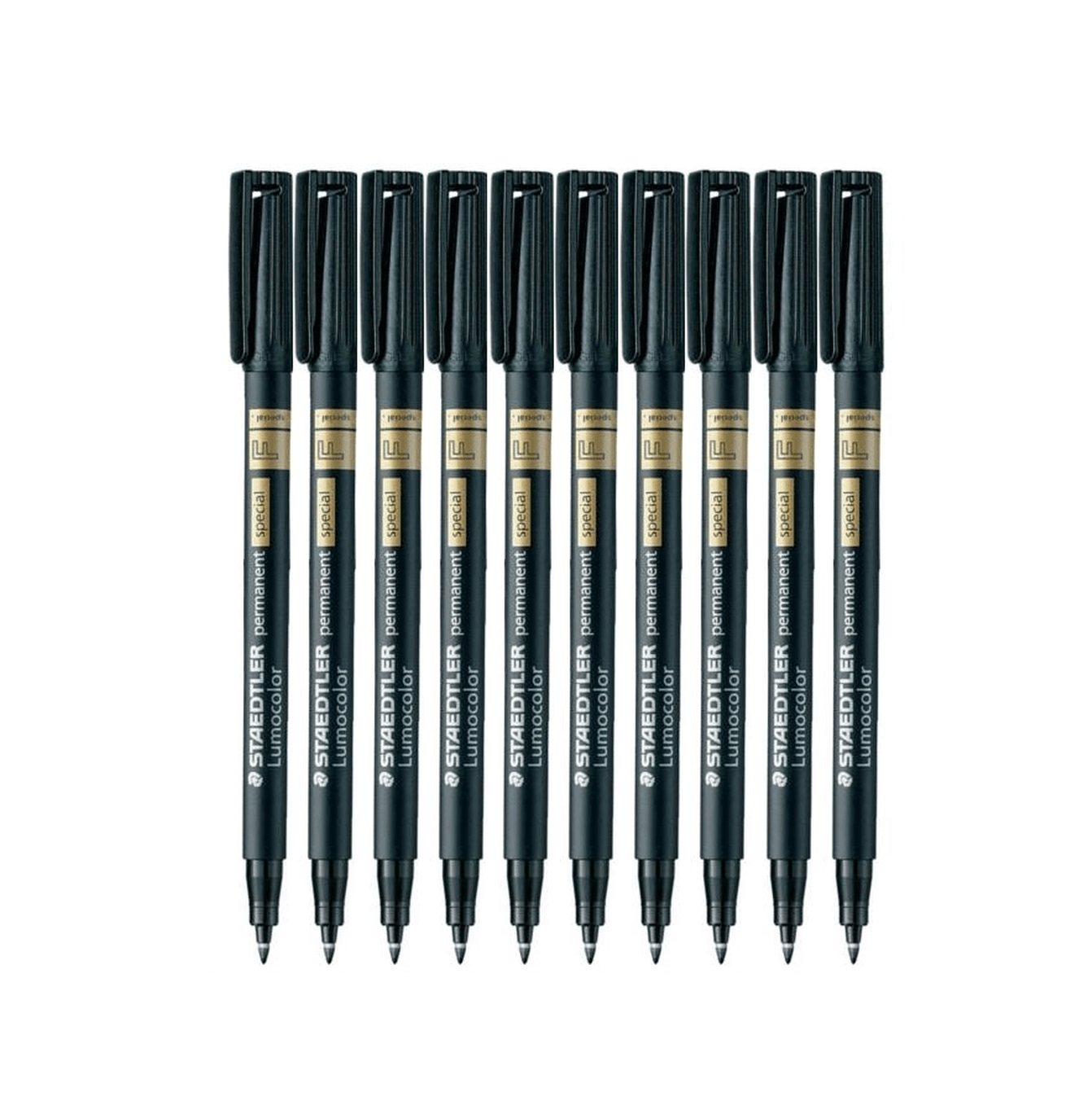 Staedtler 319 Lumocolor Permanent Marker 0.6mm Black (10)