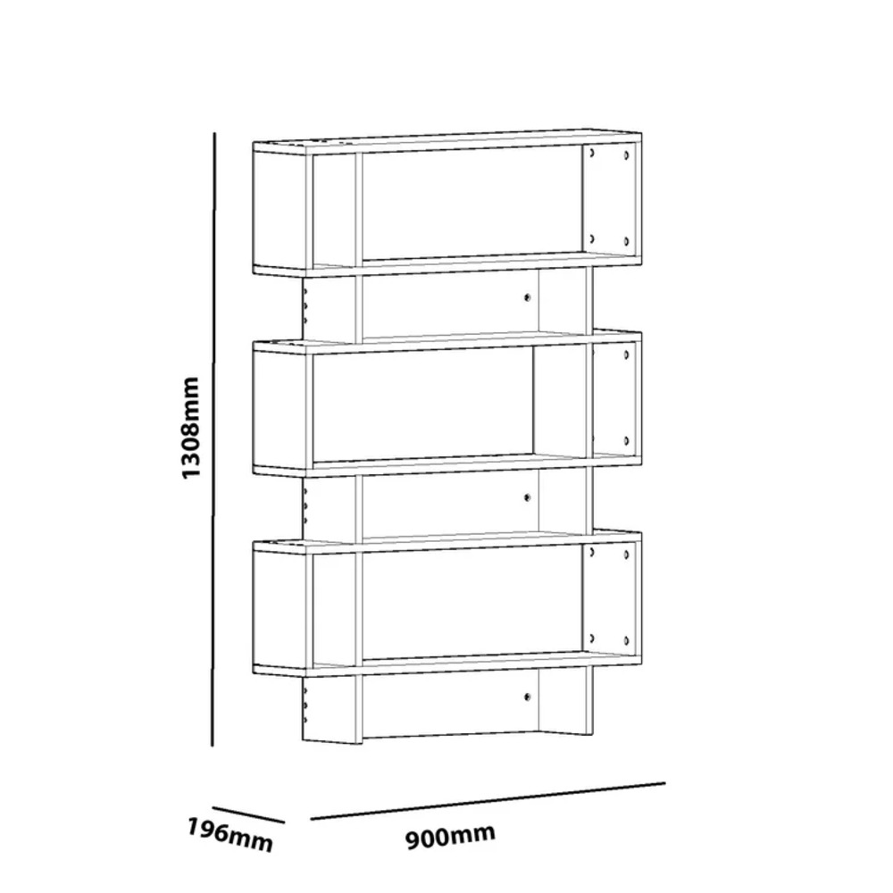 ESTANTE MODERNO KIAWE BLANCO RYR MUEBLES