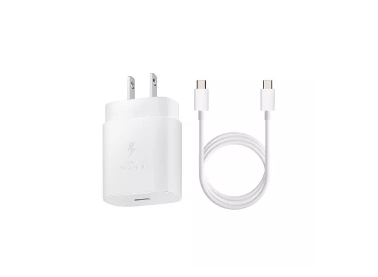 CARGADOR 25W CARGA RÁPIDA PARA SAMSUNG GALAXY S23 FE BLANCO