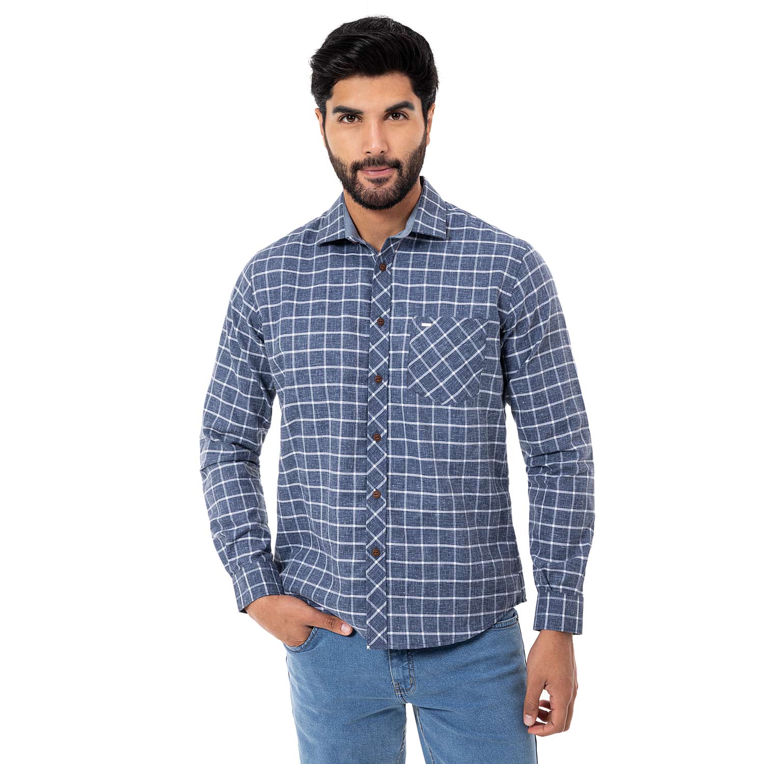 Ripley - CAMISA CLASICO CUADROS PARA HOMBRE LARSEN C-ML