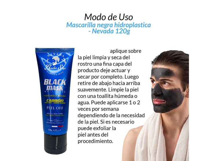 2 MASCARILLA NEGRA HIDROPLASTICA 120G - NEVADA.