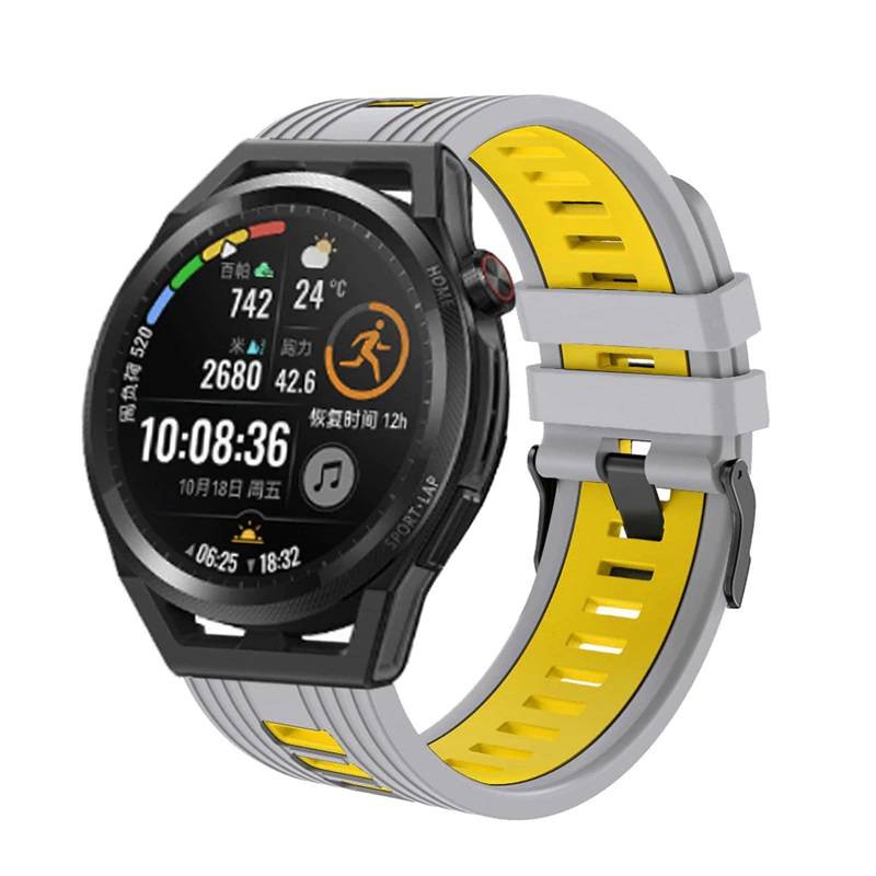 CORREA SILICONA SPORT 3 PARA SAMSUNG WATCH 4 / 4 CLASSIC - PAMARILLO