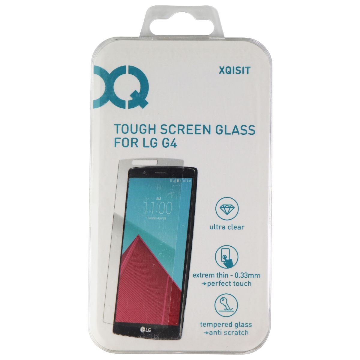 Xqisit Tough Screen Glass for LG G4 Smartphones - Clear
